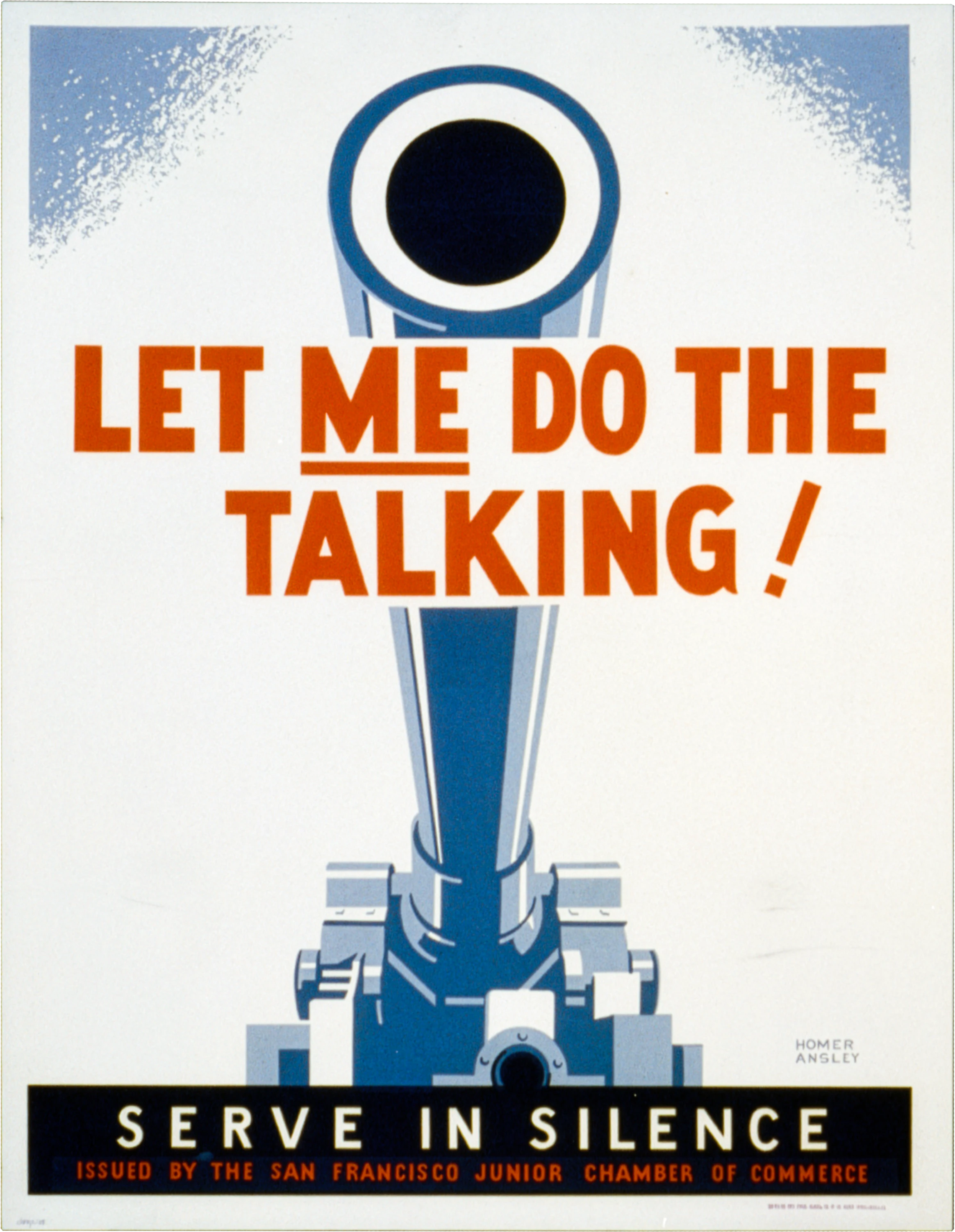 Let Me Do The Talking! Serve in Silence WPA Poster